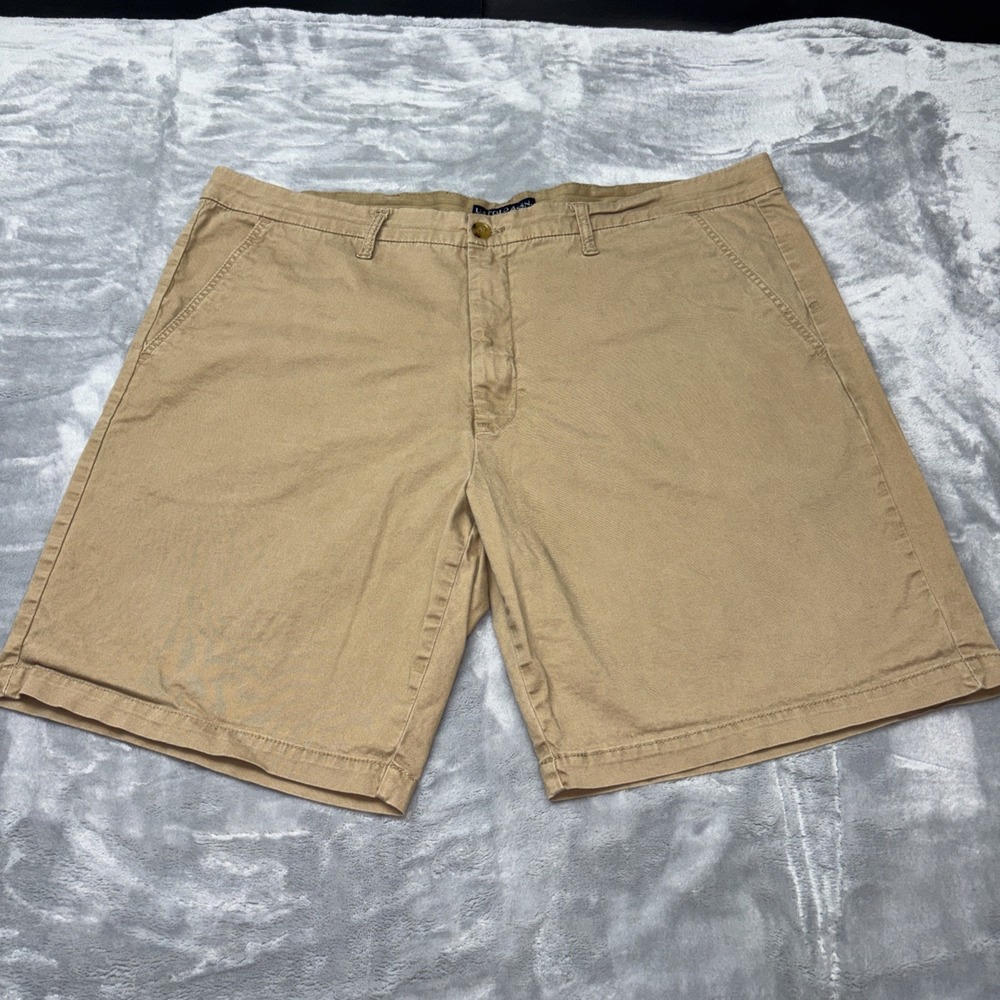 U.S. Polo Assn. Men's Khaki Active Stretch Shorts Flat Front 46